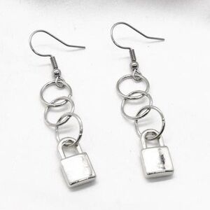 Lock Dangle Earrings